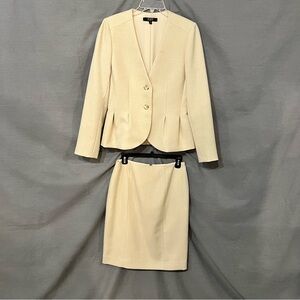 Alex Marie Cream Blazer and Skirt Set